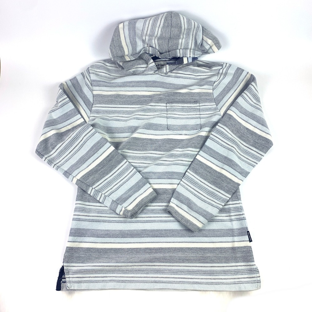 Billabong Hoodie Womens Sz S? Blue‎ Stripe Lightweight Surf Beachy *NO SIZE TAG